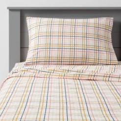 Plaid Print Cotton Kids' Sheet Set - Pillowfort™ -Chicco Outlet Store GUEST 066fee74 4bf5 465b b06b 5263416a00c4