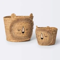 Braided Water Hyacinth Medium Round Storage Basket - Lion - Cloud Island™ -Chicco Outlet Store GUEST 08251bcd 8684 4dda 85d5 7e48aef06926