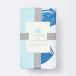 Fitted Jersey Crib Sheet Whales - Solid Blue - 2pk - Cloud Island™ -Chicco Outlet Store GUEST a7687748 f28c 432a a386 ec9fef5228c2