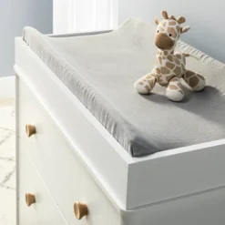 Chicco Outlet Store 35 Muslin Changing Pad Cover - Gray - Cloud Island™