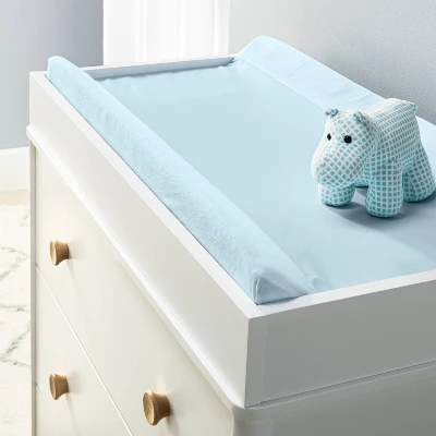 Wipeable Changing Pad Cover - Solid Blue - Cloud Island™ 1 Wipeable Changing Pad Cover - Solid Blue - Cloud Island™
