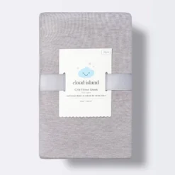 Polyester Rayon Fitted Crib Sheet - Solid Gray - Cloud Island™ -Chicco Outlet Store GUEST b5cc95ad 4e8b 4b2e 84c0 7c6333c470a8