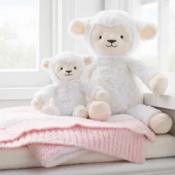 Plush Animal With Mini Plush Stuffed Animal Toy - Lamb - 2pc - Cloud Island™
