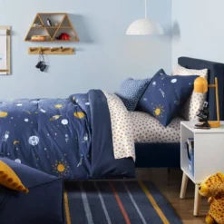Space Cotton Kids' Comforter Set Navy - Pillowfort™ -Chicco Outlet Store GUEST bedd9c16 9802 4efb a548 f04f4288ffab