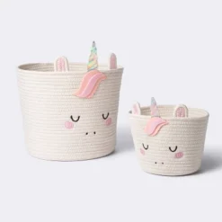 Coiled Rope Medium Round Storage Decorative Basket - Unicorn - Cloud Island™ -Chicco Outlet Store GUEST dc09bb33 1873 4ba5 b74a 5dac09679ff1