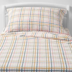 Plaid Print Cotton Kids' Sheet Set - Pillowfort™ -Chicco Outlet Store GUEST dfc89128 ffe1 41dd b87e d8e45fac1447