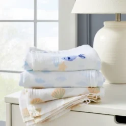 New Release 13 Muslin Swaddle Blankets 3pk - Cloud Island™ Fish